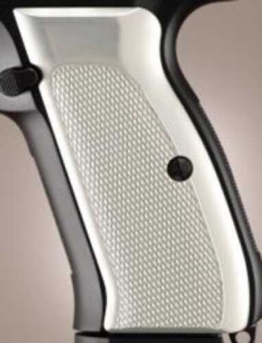 Hogue CZ-75/CZ-85 Grips Checkered Aluminum Brushed Gloss Clear Anodized 75175