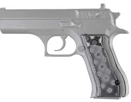 Hogue Baby Eagle 40+ Grips Checkered G-10 G-Mascus Black/Grey 76177-BLKGRY
