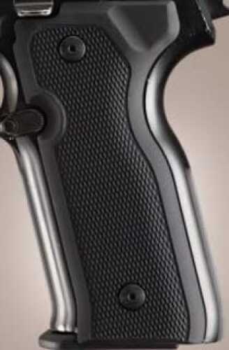 Hogue Beretta Cougar 8000+ Grips Checkered Aluminum Matte Black Anodized 91170
