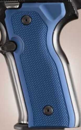Hogue Beretta Cougar 8000+ Grips Checkered Aluminum Matte Blue Anodized 91173