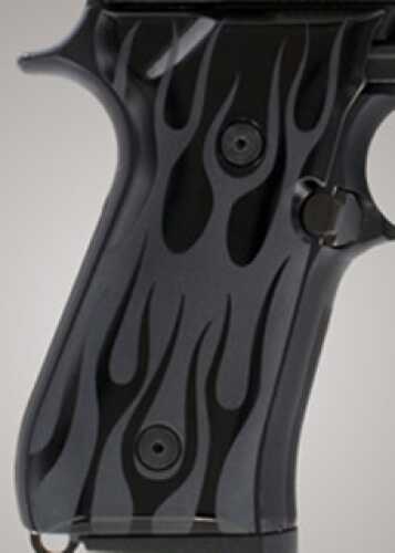 Hogue Beretta 92 Grips Flame Aluminum Black Anodized 92130