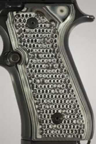 Hogue Beretta 92 Grips Piranha G-10 G-Mascus Black/Grey 92137-BLKGRY