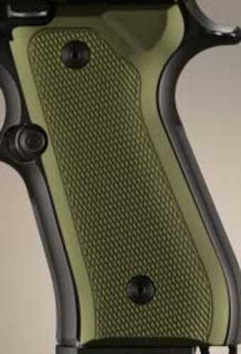 Hogue Beretta 92 Grips Checkered Aluminum Matte Green Anodized 92171