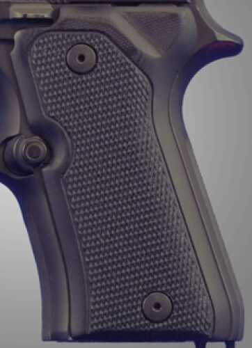 Hogue Beretta 92 Compact Grips Checkered G-10 Solid Black 93179