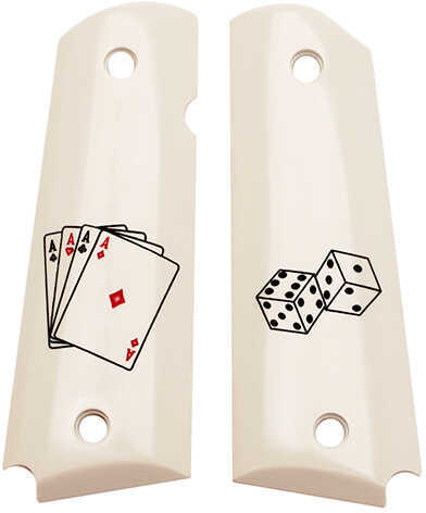 Hogue Scrimshaw Grips Ambidextrous, Aces w/Dice Md: 45021