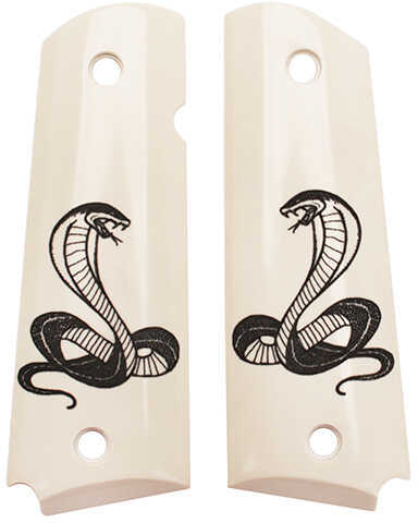Hogue Scrimshaw Grips Ambidextrous, Cobra Snake Md: 45025