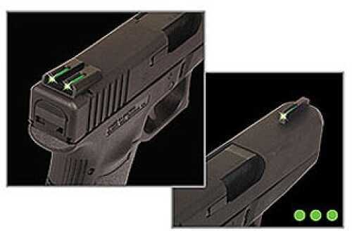 Truglo Brite-Site Tritium/Fiber Optic Sight Fits Low for Glock 17 17L 19 22 23 24 26 27 33 34 35 38 39 Green TG131GT1