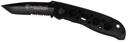 Taylor Brands / BTI Tools SW Knife S&W EXTERME OPS 4" Black TANTO SERR CK5TBS