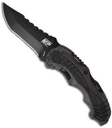 BTI Tools M&P M.A.G.I.C. Assist Liner Lock Folding Knife Clip Point Tanto Blade Gray/Black Clam