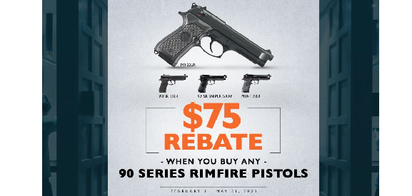 $75 Back When You Buy A Select 90 Series Rimfire Pistols