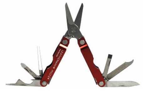 Leatherman Micra Multi-Tool Red Aluminum Handle, Gift Tin 64330012K