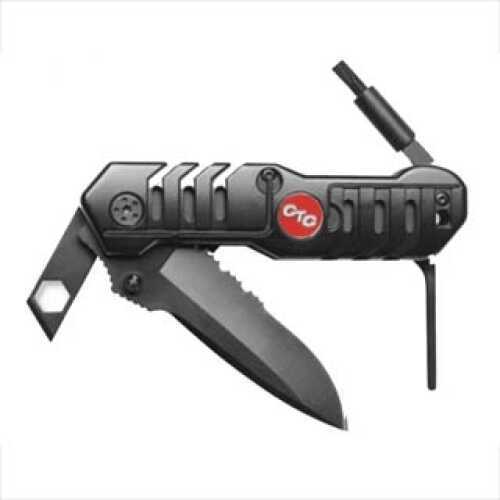 Crimson Trace Corporation Picatinny Multi-Tool 2.75" Blade 8Cr14MoV Steel Black Oxide Finish Polypropylene Frame CTC-PT