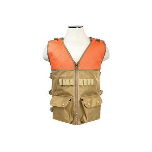 NcStar Hunting Vest/Blaze Orange And Tan CHV2942TO