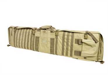 NCSTAR Rifle Case Shooting Mat 48" Unfolds to 66" Shooters Nylon Tan Exterior PALS Webbing Includes Back