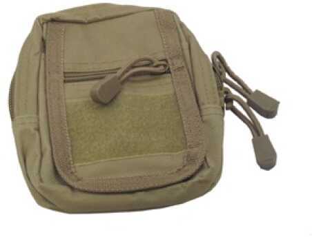 NCSTAR Small Utility Pouch Nylon Tan MOLLE Straps for Attachment Zippered Compartment CVSUP2934T
