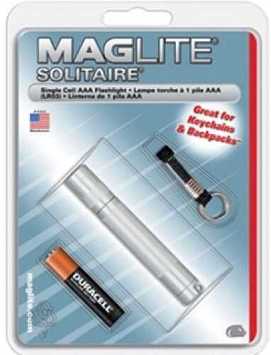 Maglite Solitaire Flashlight Blister Pack, Silver K3A106