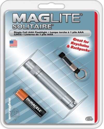 Maglite Solitaire Flashlight Blister Pack, Gray Pewter K3A096