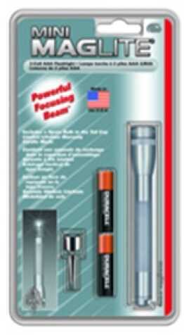Maglite Mini-Mag Flashlight AAA Blister Pack, Gray Pewter M3A096