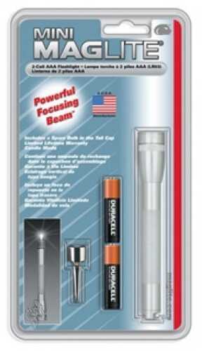 Maglite Mini-Mag Flashlight AAA Blister Pack, Silver M3A106