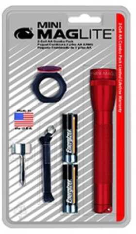 Maglite Mini-Mag Flashlight AA Combo Blister Pack, Red M2A03C