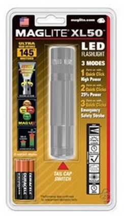 Maglite XL50 LED Light Blister Pack, Gray XL50-S3096