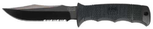SOG Knives SEAL Pup Elite Black TiNi, Partially Serrated, Nylon Sheath, Clam Pack E37TN-CP