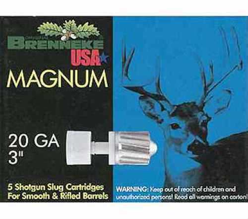 Brenneke Magnum Slug 20 Gauge, 3" (Per 5) SL-203M-2115611