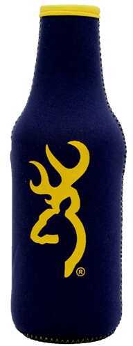 AES Outdoors Browning Bottle Coozie Navy/Yellow BR-BTL-NY