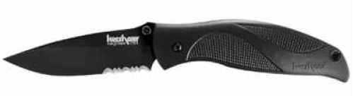 Kershaw Blackout Folding Knife/Assisted 14C28N/Tungsten DLC Combo Clip Point Thumb Stud/Pocket 3.25" Nylon Bo