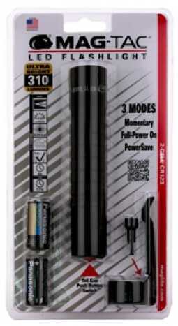 Maglite Mag-Tac Light Matte Black, Blister Pack, Non-Scalloped Head SG2LRE6