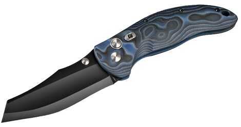 Hogue EX04 Folder 4" Warren Cliff Blade Black Finish, G-Mascus Blue Lava 34443