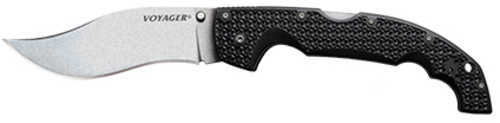 Cold Steel Voyager Folding Knife X-Large Vaquero, 5 1/2" Stonewashed Plain Blade, Griv-Ex Handle