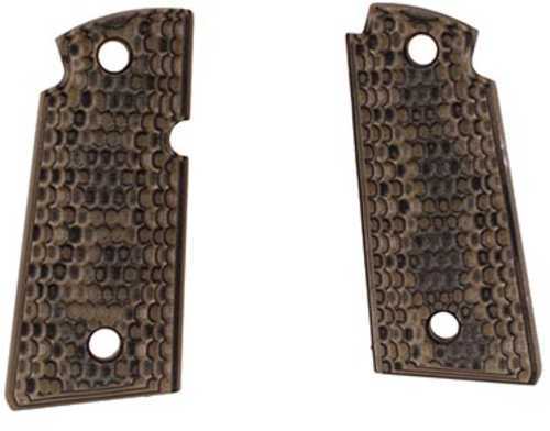 Hogue Kimber Micro .380 Ambi Safety Grips Piranha, G10, G-Mascus,, Green