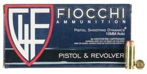 10mm 50 Rounds Ammunition Fiocchi Ammo 180 Grain Jacketed Hollow Point