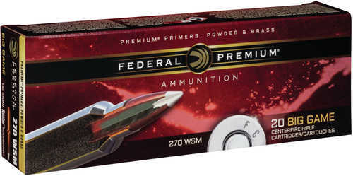 270 WSM 20 Rounds Ammunition Federal Cartridge 140 Grain Edge TLR