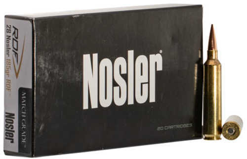 28 Nosler 20 Rounds Ammunition 185 Grain RDF