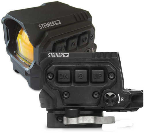 Steiner 8502 R1X with QD Mount 1x Illuminated Single/3 Dot Black CR2032 Lithium