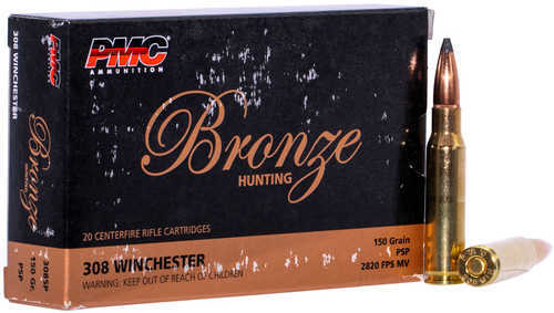 308 Winchester 20 Rounds Ammunition PMC 150 Grain Soft Point