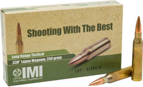 338 Lapua Magnum 20 Rounds Ammunition IMI 250 Grain Sierra Match King