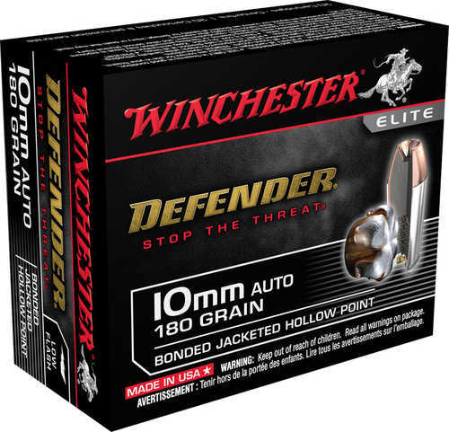 Winchester Ammo Defender 10mm Auto 180 Gr Bonded 20 Rounds