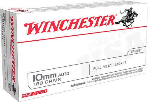 <span style="font-weight:bolder; ">Winchester</span> Ammo USA 10mm Auto 180 Gr Full Metal Jacket (FMJ) 50 Round Box