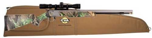 CVA Wolf Stainless Steel, Xtra Green camo with KonuShot 3-9×40 and Case Combo