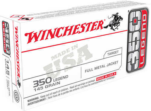 350 Legend 20 Rounds Ammunition Winchester 145 Grain FMJ