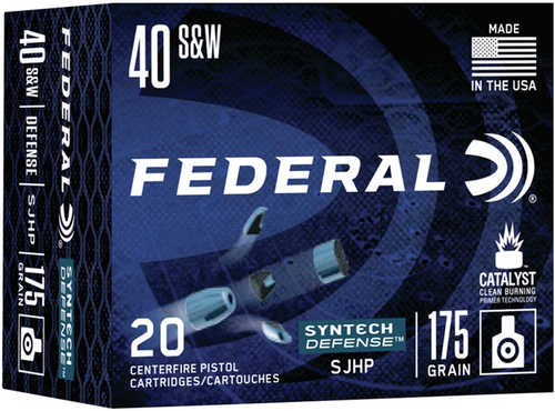 40 S&W 20 Rounds Ammunition Federal Cartridge 175 Grain Jacketed Hollow Point