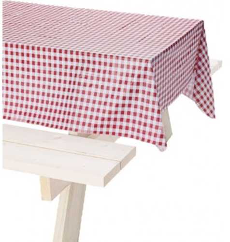 Coleman 54"X84" Vinyl Table Cloth Red/White Check