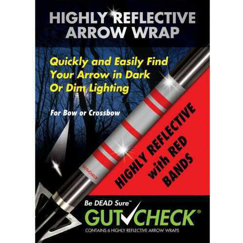 Gut Check Highly Reflective Arrow Wraps Red 6 pk. Model: GCR3003