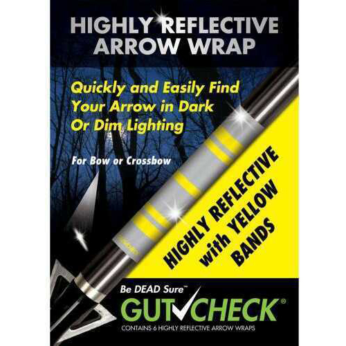 Gut Check Highly Reflective Arrow Wraps Yellow 6 pk. Model: GCR3002