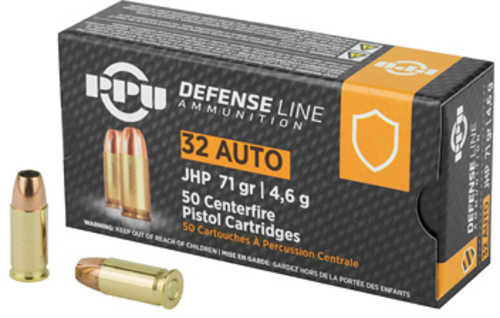 32 ACP 50 Rounds Ammunition Prvi Partizan 71 Grain Jacketed Hollow Point