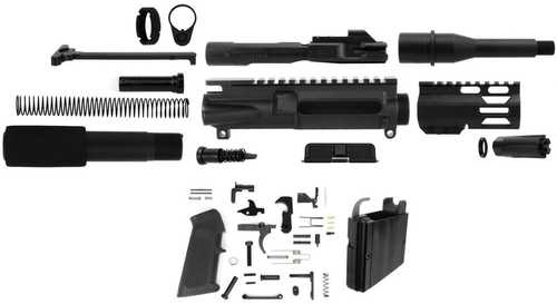 TacFire AR-15 Complete Pistol Build Kit 9mm 5" Barrel Colt SMG Mag Well Adaptor Lower Parts Kit Matte Black Finish