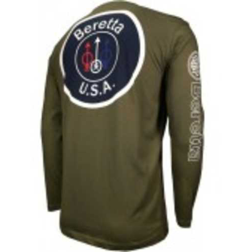 Beretta T-Shirt Long Sleeve USA Logo 3X-Large OD Green
